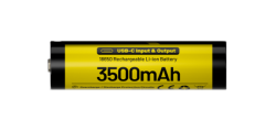 Accus Li-ion 18650 Rechargeable - 3500mAh - 3,7V - 12,6Wh - port USB-C