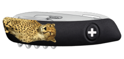 SWIZA - Couteau suisse 11 fonctions avec tire-tique - TT03 Noir Léopard