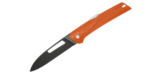FLORINOX - Couteau pliant Kiana orange - Lame lisse noire