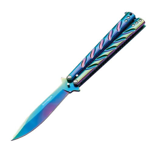 BOKER MAGNUM - Couteau papillon - Balisong Rainbow