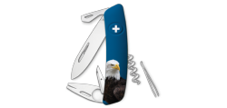 SWIZA - Couteau suisse 11 fonctions avec tire-tique - TT03 Bleu Aigle