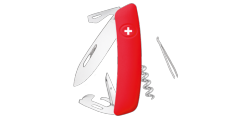 SWIZA - Couteau suisse 11 fonctions - D03 Rouge 