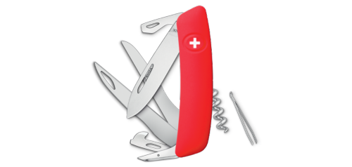 SWIZA - Couteau suisse 12 fonctions - D07 Rouge