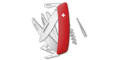 SWIZA - Couteau suisse 12 fonctions - D09 Rouge