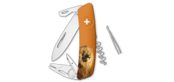 SWIZA - Couteau suisse 11 fonctions avec tire-tique - TT03 Orange Lion