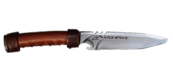 WILDSTEER - Couteau fixe outdoor avec allume-feu - Marron 