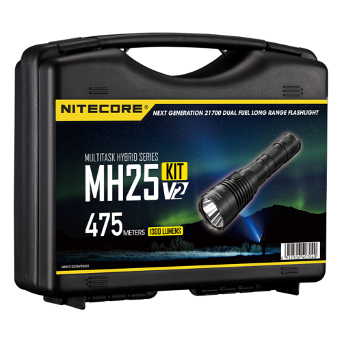 NITECORE - Pack Lampe torche MH25V2 - 1300 lumens - Montage magnétique 